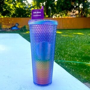 Starbucks💘Sofie Birkin Collab 2024 Rainbow 🌈 Sparkle Gradient Venti Tumbler